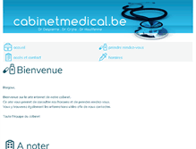 Tablet Screenshot of cabinetmedical.be